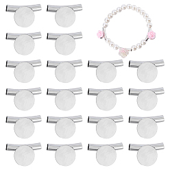 Платина 20шт. латунные подвески-кабошоны, плоско-круглые, платина, 20 мм, лоток : 12 мм, отверстие : 3.3 мм