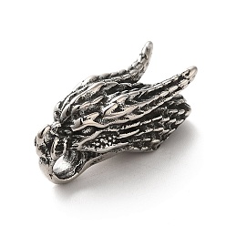 Античное Серебро 304 дуги из нержавеющей стали, петля под залог, дракон, античное серебро, 30x11.5x12 мм, отверстие : 5 мм, внутренний диаметр: 8x6 мм