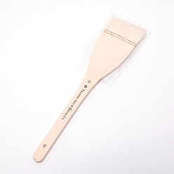 Бланшированный Миндаль Кисть детская поделки граффити ручка, с деревянной ручкой и шерстяной щеткой, медный провод, бланшированный миндаль, 274x70x10 мм, отверстие : 6 мм