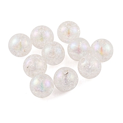 Желтая Старая Ткань  Радужные переливающиеся акриловые бусины с УФ-покрытием, круглые, старое кружево, 12 мм, отверстие : 2.2 мм