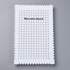 Белый Ткацкие станки из пены eva плетеный диск, доска макраме, кумихимо бисерный шнур диск, плетеная пластина, для плетения бисером из тонкой проволоки своими руками, прямоугольные, белые, 24.65x16.1x2 см