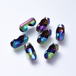 Rainbow Color Ion Plating(IP) 304 Stainless Steel Ball Chain Connectors, Rainbow Color, 13x6mm, Fit for 5.5mm ball chain