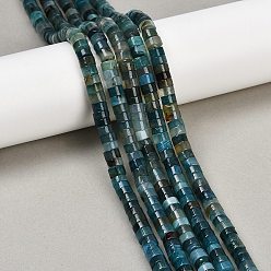 Темно-серый Окрашенные естественный агат бисер пряди, диск, Heishi бусы, темно-серый, 6x4 мм, отверстие : 1 мм, около 105 шт / нитка, 14.76''~14.96'' (37.5~38 см)