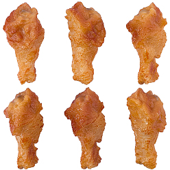 Sandy Brown 6Pcs Artificial Plastic Models, Imitation Food, for Display Decorations, Sandy Brown, 79x41.5x41mm
