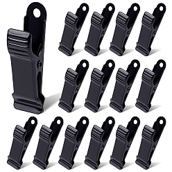 Negro 40Clips de hierro (piezas), Rectángulo, negro, 40.5x13x12 mm, agujero: 3 mm