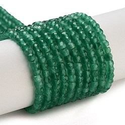 Морско-зеленый Кошачие глаза, граненые, рондель, цвета морской волны, 3x2.5 мм, отверстие : 0.6 мм, около 153 шт / нитка, 14.17'' (36 см)