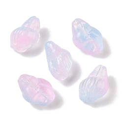 чертополох Прозрачная аэрозольная краска стеклянные шарики, раковина, чертополох, 15~16x11x10~11 мм, отверстие : 1 мм