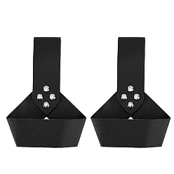 Черный 2 шт. ножны для ножей и мечей из искусственной кожи, держатель поясного ремня, аксессуары для ретро средневекового костюма, чёрные, 152x103x14 мм