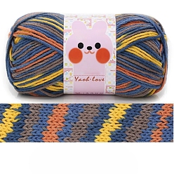 Стально-синий Шерстяная пряжа, пряжа для вязания крючком, для свитера, шапки, носков, детских одеял, сегмент окрашенный, стальной синий, 3.5~4 мм, около 185.91 ярдов (170 м) / моток