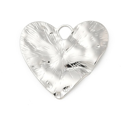 Нержавеющая Сталь Цвет 304 подвески из нержавеющей стали, сердце прелести, цвет нержавеющей стали, 34x36x2.5 мм, отверстие : 6x5.5 мм