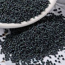 (RR2009) Матовый Металлический Синий Ирис Миюки круглые бусины рокайль, японский бисер, 15/0, (rr 2009) матовый синий металлик ирис, 15/0, 1.5 мм, Отверстие: 0.7 мм, о 5555 шт / бутылка, 10 г / бутылка