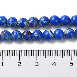 Mixed Color Synthetic Imperial Jasper Dyed Beads Strands, Round, Mixed Color, 6mm, Hole: 1.4mm, about 60~62pcs/strand, 14.72''~15.28''(37.4~38.8cm)
