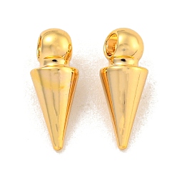 Cone Латунные подвески, реальный 18 k позолоченный, конус, 10.5x4 мм, отверстие : 1.8 мм