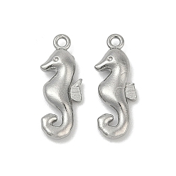 Sea Horse 304 подвески из нержавеющей стали, анти-тускнение, морской конек, 16.5x6.5x3 мм, отверстие : 1.2 мм