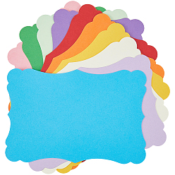 Couleur Mélangete 50 pièces 10 couleurs papier à faire soi-même cartes de vœux vierges, rectangle, couleur mixte, 150~153x100~102x0.2mm, 5 pcs / couleur