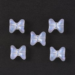 Clear Transparent Acrylic Beads, Glitter Powder, Bowknot, Clear, 18.5x20x12.5mm, Hole: 5mm, about 196pcs/500g
