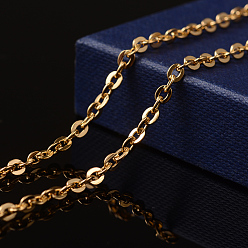 Золотой Ионное покрытие (ip) 304 кабельные цепи из нержавеющей стали, несварные, с катушкой, золотые, 4x3x0.8 мм, около 32.8 футов (10 м) / рулон