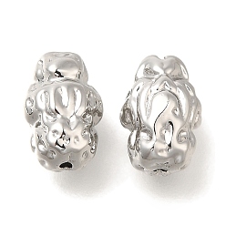 Платина Латунные бусины, без кадмия, без никеля и без свинца, самородки, платина, 10.5x6.5 мм, отверстие : 1 мм