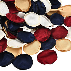 Полуночно-синий Искусственные лепестки роз из полиэстера, для свадебной вечеринки сувениры для украшения дома, темно-синий, 32~37x0.5 мм