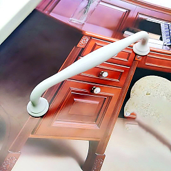 Белый Ручка ящика из алюминиевого сплава, шкаф тянет ручки для аксессуаров ящика, белые, 146.8x12.9x33 мм, центр отверстия: 128мм