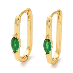 Oval Серьги из 304 нержавеющей стали, серьги из кубического циркония для женщин, реальный 18 k позолоченный, прозрачные, овальные, 22x13 мм