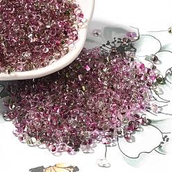 Серо-розавый Прозрачная краска для выпечки стеклянные бусины, два тона, арахис, увядшая роза, 4.5x3.5x2.5 мм, отверстие : 0.9 мм, Около 9000 шт / фунт