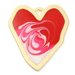 Сердце Подвески из эмали и сплава, золотой свет, сердце, 39.5x34.5x2 мм, отверстие : 3.5x3.5 мм