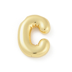 Letter C Gestellmessinganhänger, langlebig überzogen, Bleifrei und cadmium frei, echt 18 k vergoldet, Buchstaben c, 18x13x4 mm, Bohrung: 1.8 mm