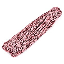 Pink 7 внутренние сердечники веревки из полиэстера и спандекса, с узорами, для изготовления браслетов из веревки и шнурков для обуви, розовые, 5 мм, около 109.36 ярдов (100 м) / пачка, 420~500 г / пачка