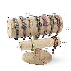 Бургундия Держатели повязок на голову из ПВХ, бархата и дерева, Органайзер для украшений на голову для девочек и женщин, Бургундия, 32x18x25 см