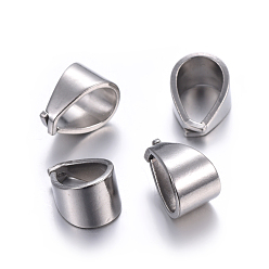 Нержавеющая Сталь Цвет Устойчив к потускнению 304 защелкивающиеся дужки из нержавеющей стали, цвет нержавеющей стали, 11.5x7x7.5 мм