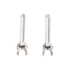 Нержавеющая Сталь Цвет 304 Выводы серьги из нержавеющей стали шпилька, цвет нержавеющей стали, лоток : 2 мм, 9x2.5 мм, штифты : 0.8x8 мм