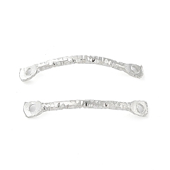 Platinum Iron Connector Charms, Curved Stick Links, Platinum, 15x2x3mm, Hole: 0.8mm