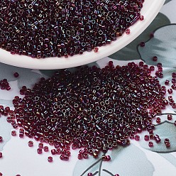 (DB1751) Топазовый AB с Красной Подкладкой Бусины miyuki delica, цилиндр, японский бисер, 11/0, (дБ 1751) красный топаз, 1.3x1.6 мм, Отверстие: 0.8 мм, о 2000 шт / бутылка, 10 г / бутылка