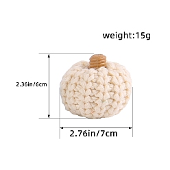 Папайя Оранжевый Вязаные тыквы из полиэстера, украшения для Хэллоуина, для домашнего украшения рабочего стола, papayawhip, 70x60 мм