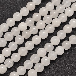 Malaysia Jade Natural Malaysia Jade Bead Strands, Round, 8mm, Hole: 1.0mm, about 48pcs/strand, 15 inch