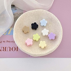 Mixed Color Opaque Acrylic Beads, Large Hole Beads, Flower, Mixed Color, 22.4x22.6x14mm, Hole: 6.5mm, about 109pcs/500g