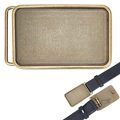 Antique Bronze 1Pc Zinc Alloy Buckle Clasps, For Webbing, Strapping Bags, Garment Accessories, Rectangle/Oval, Antique Bronze, 78x50.5x4.5~15.5mm, Hole: 41x15.5mm