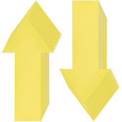 Yellow Waterproof PVC Stickers, Self-Adhesive Label, Arrow, Yellow, 250x125x0.2mm
