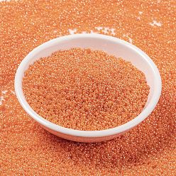 (RR423) Непрозрачный Светло-оранжевый Блеск Миюки круглые бусины рокайль, японский бисер, (rr 423) непрозрачный светло-оранжевый блеск, 15/0, 1.5 мм, отверстия : 0.7 mm, около 250000 шт / фунт