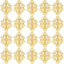 Золотой 100Шармы из сплава шт., без свинца и без кадмия, цветок ссылки, золотые, 18x13x1 мм, отверстие : 2 мм