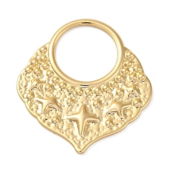 Настоящее золото 18K Латунные подвески, реальный 18 k позолоченный, 27x25x1.3 мм, отверстие : 11 мм
