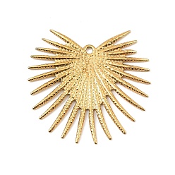 Золотой 304 подвески из нержавеющей стали, металлические подвески в виде листьев, золотые, 44x44.5x1.5 мм, отверстие : 2 мм