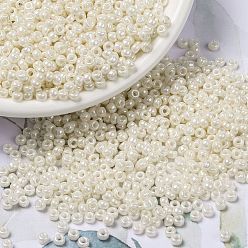 (RR3551L) Cream Ceylon MIYUKI Round Rocailles Beads, Japanese Seed Beads, (RR3551L) Cream Ceylon, 8/0, 3mm, Hole: 1mm, about 19000~20500pcs/pound