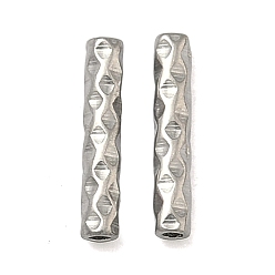 Нержавеющая Сталь Цвет 304 шарики из нержавеющей стальной трубы, текстурированная трубка, цвет нержавеющей стали, 11x2 мм, отверстие : 0.9 мм