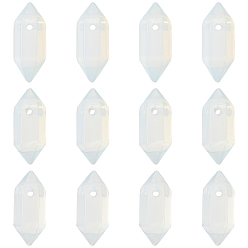 Опал Опаловые двойные заостренные подвески, шарм в виде граненой пули, 18.5~20x8~9x8~9 мм, отверстие : 1.5 мм, 12 шт / коробка