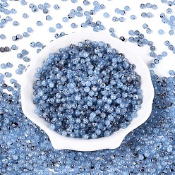 Васильковый Краски для выпечки стеклянные бусины, круглые, васильковый, 4~4.5 мм, отверстие : 1 мм, Около 4500 шт / фунт