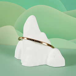 Белый Выставочные витрины ювелирных изделий смолаы горы, держатели органайзера для ожерелий, Кольца, хранение браслетов, фото реквизит, белые, 6.3x9.75x8.35 см