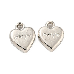 Platinum CCB Plastic Pendants, Heart Charms, Platinum, 18x14x4mm, Hole: 2mm