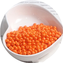 Оранжево-Красный Макароны краска для выпечки стеклянные бусины, бахрома слезинка бусины, оранжево-красный, 5 мм, 10 г / набор